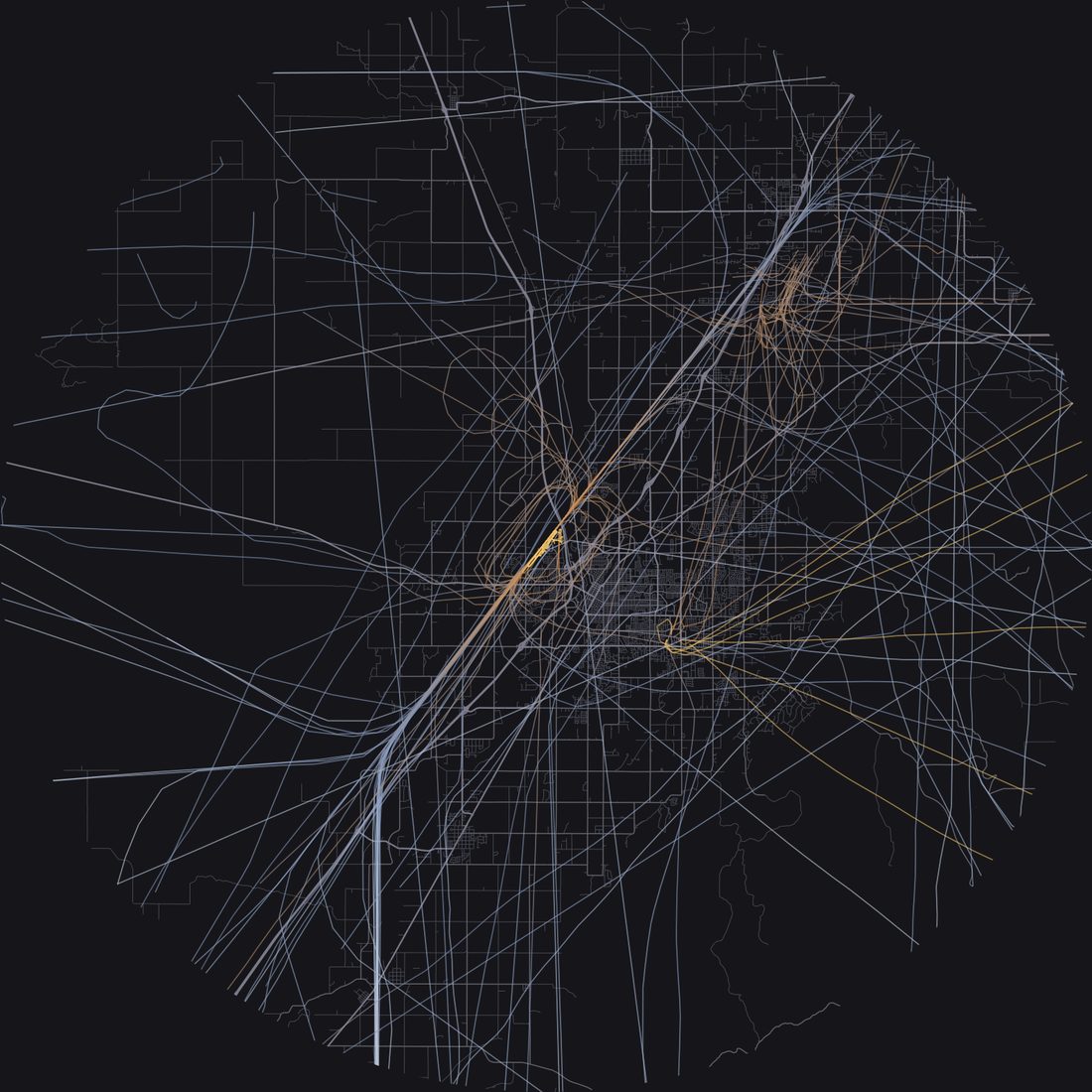 Every aircraft below 15,000 feet within 28 km of Idaho Falls Regional Airport on Saturday, September 5, 2026, over the street map