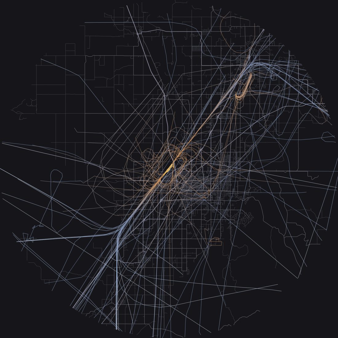 Every aircraft below 15,000 feet within 28 km of Idaho Falls Regional Airport on Saturday, September 19, 2026, over the street map